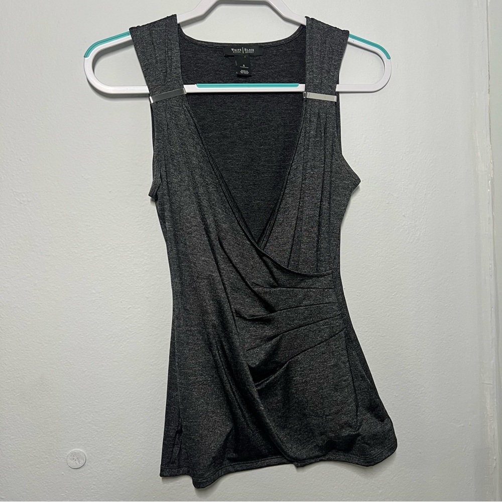 ✨ White House Black Market Draped Sleeveless Top